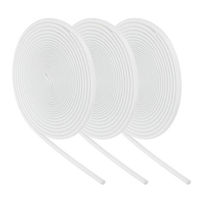 3Pcs Wire Insulation Braid Fire Sleeve,16.4Ft-4mm ID White, High Temp Silicone