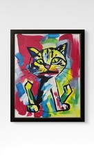 Original 14x11 Original Expressionism Modern Fine Art Kitty