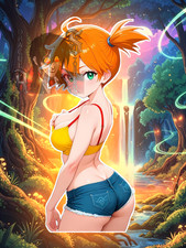 Adult Anime Waifu Pokemon Misty/ Kasumi 6" Vinyl Sticker