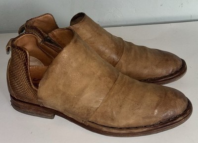 AS 98 Leather Ankle Boots Hercegovina Booties Tan Camel Zip 39 EUC