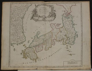 JAPAN & KOREAN PENINSULA 1776 ROBERT DE VAUGONDY UNUSUAL ANTIQUE ORIIGNAL MAP