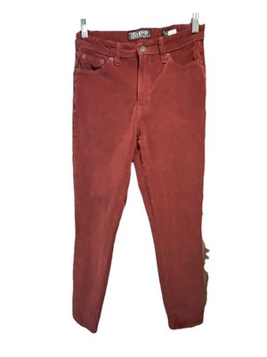 LUCKY BRIDGETTE SKINNY RUST BROWN CORDUROY PANTS SZ 4