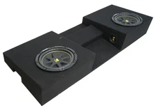 Kicker 43C104 10" Subwoofer Fits 05-15 Toyota Tacoma Double Cab Dual Sub Box