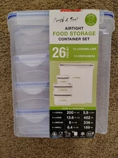 fresh and seal 26 piece airtight food storage container set