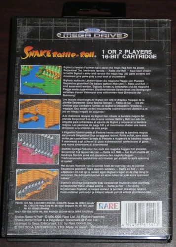 Sega Mega Drive. Snake Rattle 'n' Roll (PAL AUS/EUR) - Picture 3 of 4
