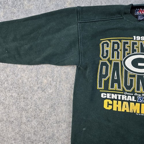 VINTAGE Galt Sand 1995 Green Bay Packers Sweatshirt Kid XL Green Distressed READ - Picture 4 of 19