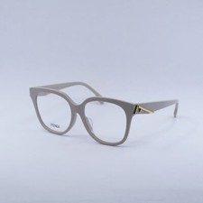 FENDI FE50064F 025 Pale Silver 57mm Eyeglasses New Authentic