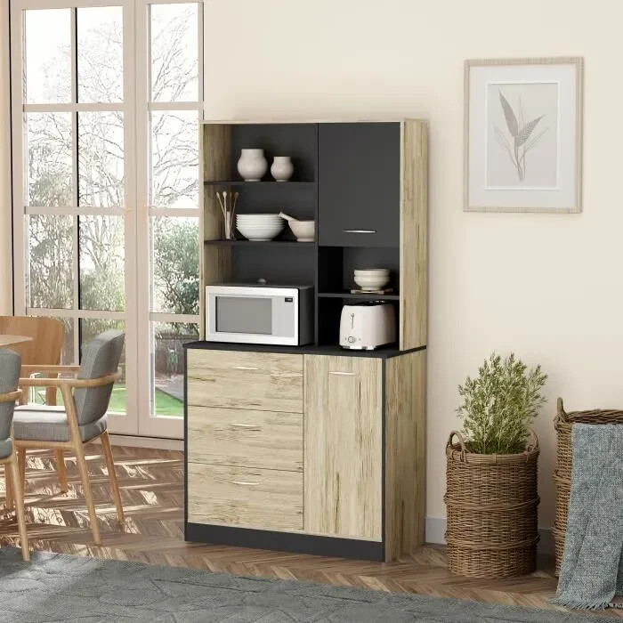 Armoire de cuisine multi-rangement pour désencombrer le buffet