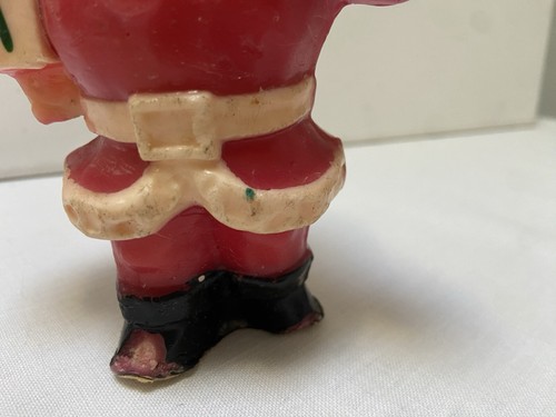 Vtg Gurley Santa Claus Wax Candle Gift Standing Red White 7" Christmas Novelty - Picture 4 of 19