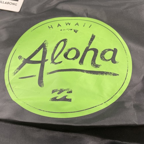BILLABONG 'HAWAII ALOHA' All Day Cinch Backpack - Black/Green (HAW) - Picture 4 of 7