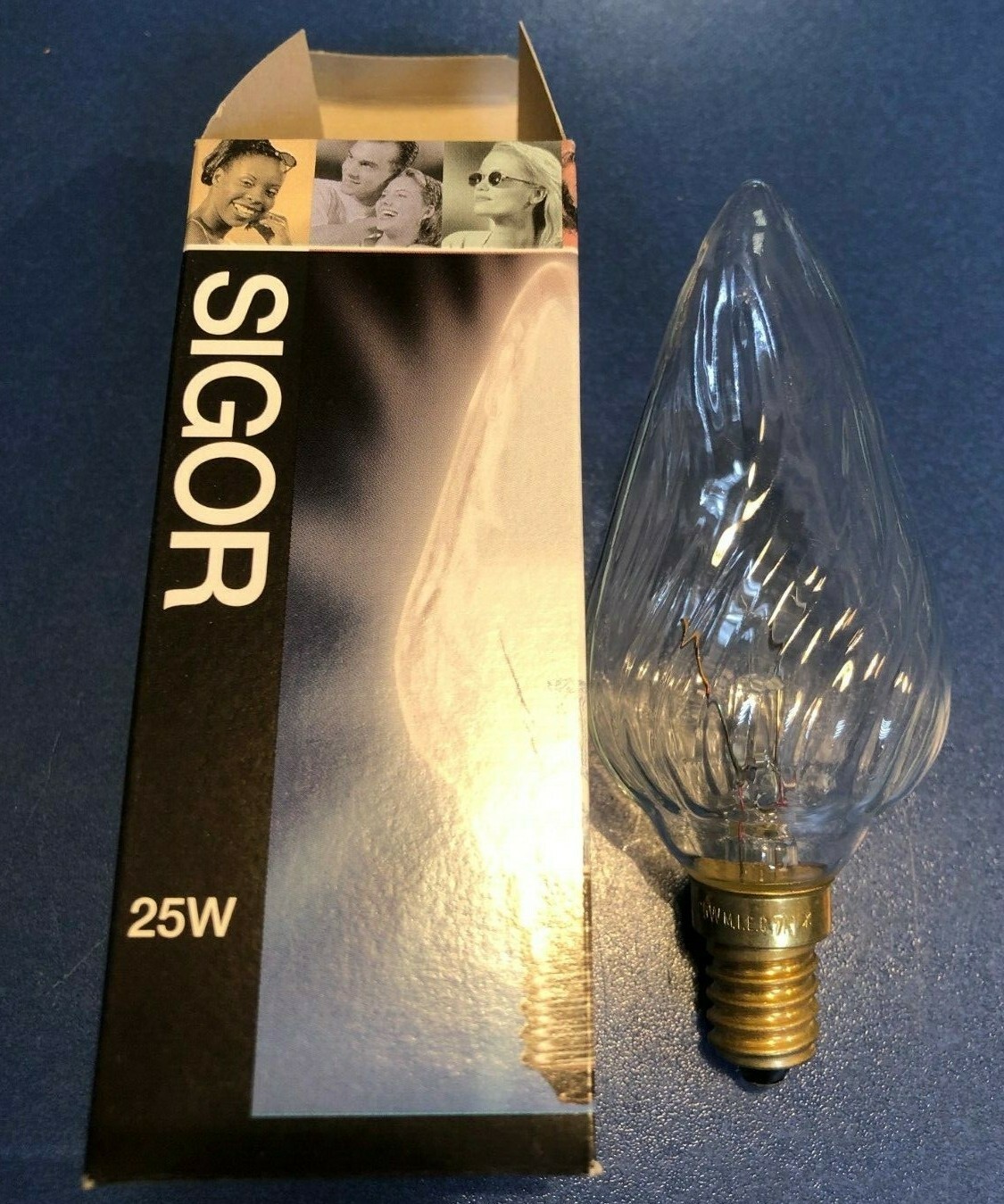 Sigor Taper Candle Lamp E14 230V 25W Clear For Chandelier!