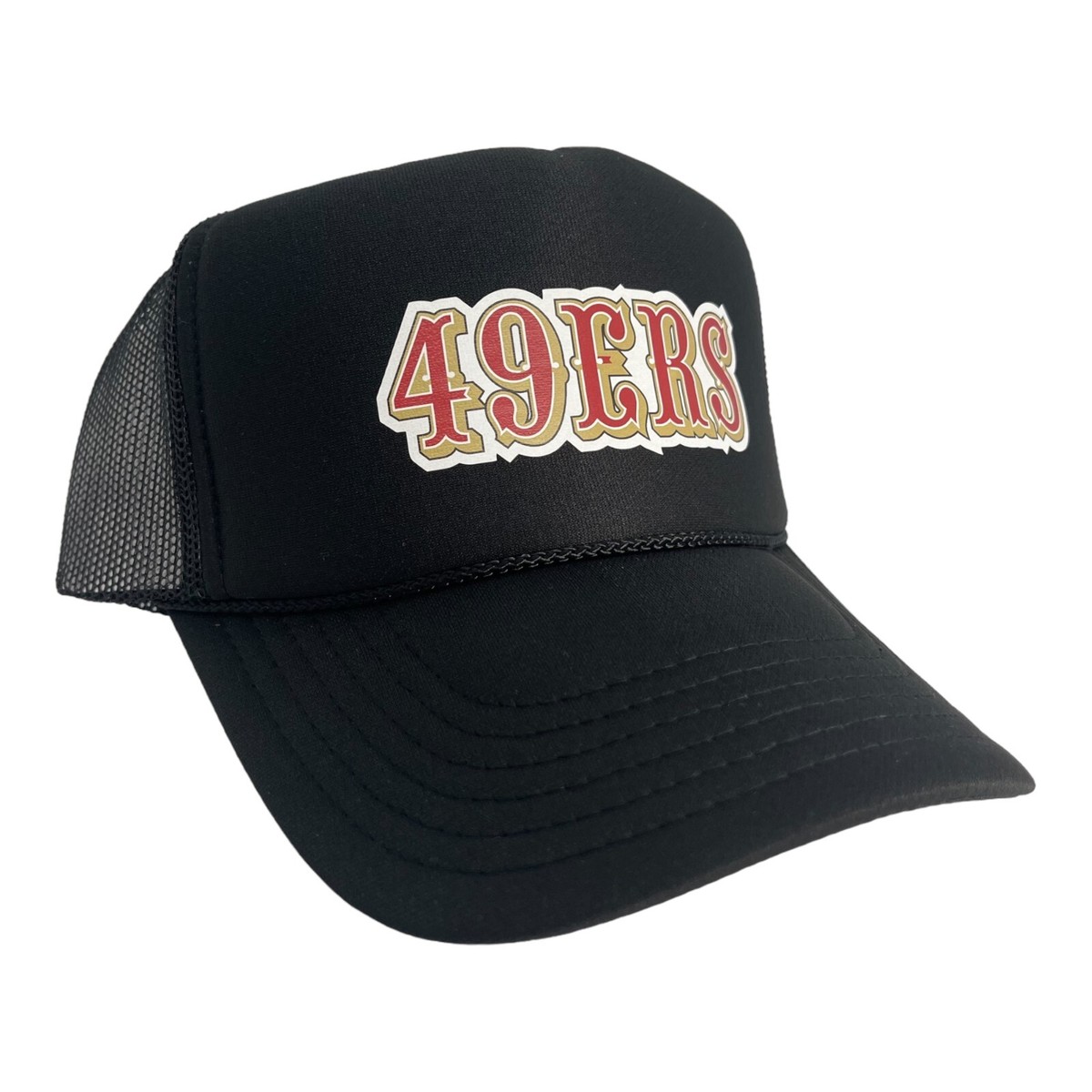 NEW SAN FRANCISCO 49ERS BLACK BAY AREA HAT PANEL HIGH CROWN TRUCKER  SNAPBACK