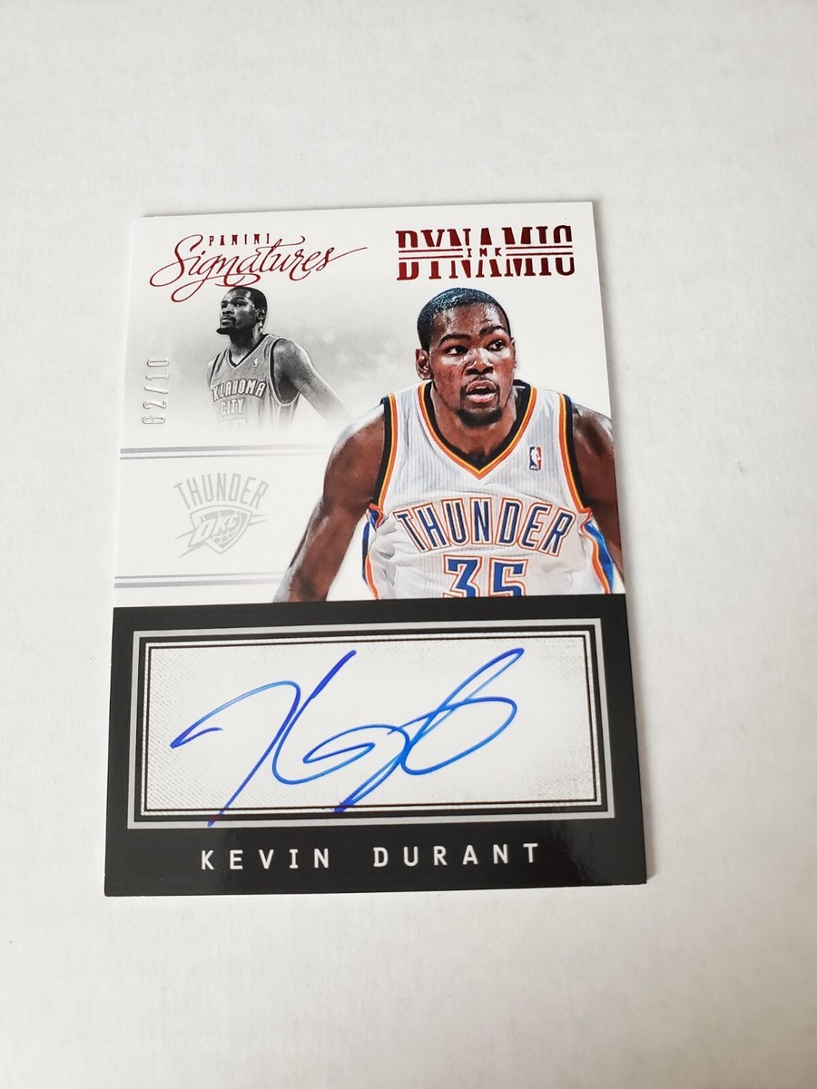 2013-14 KEVIN DURANT AUTO PANINI SIGNATURES DYNAMIC INK #2