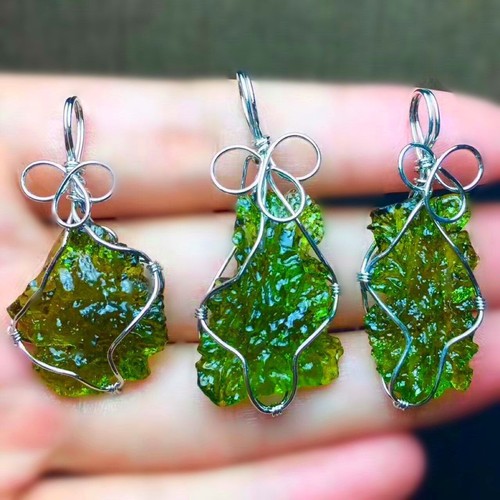 Green Moldavite Czech Meteorite Impact 