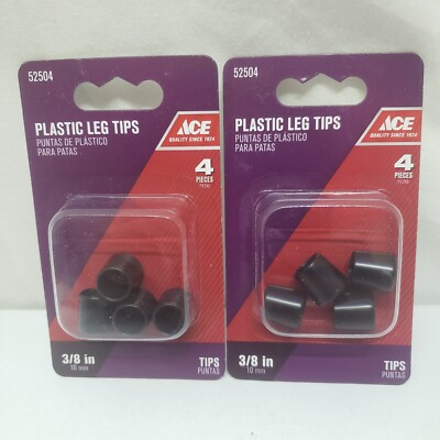 ACE Plastic Leg Tips Black 3/8