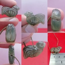 Roman Ancient Afghanistan old carved jade  stone amulet