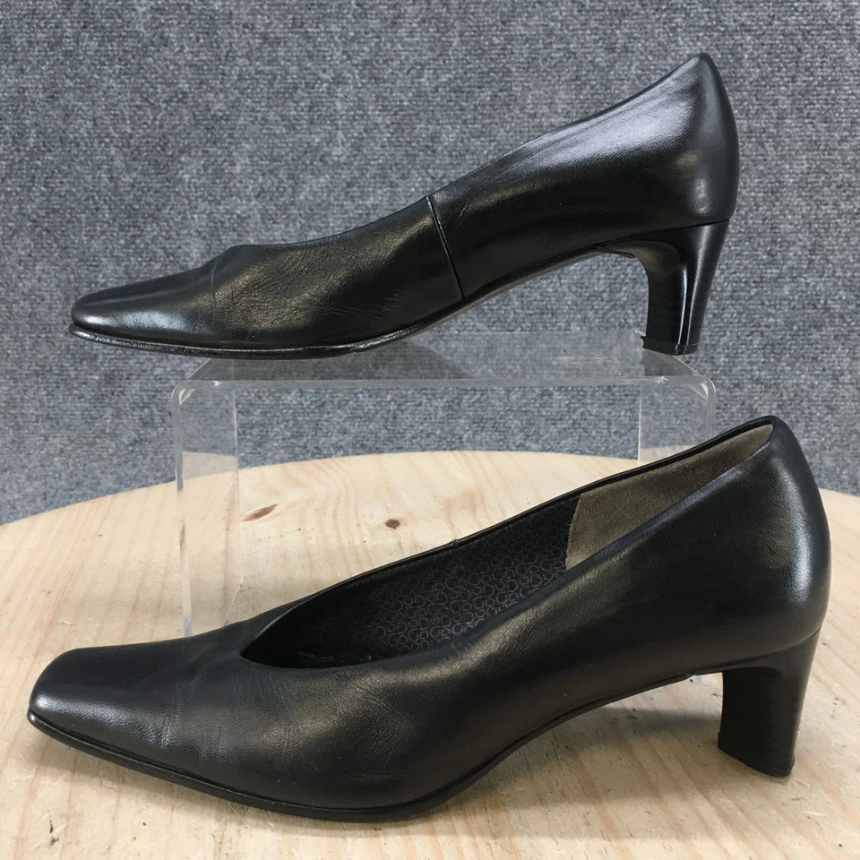 Zapatos de salón Gabor de moda para mujer 5,5 de cuero negro punta cuadrada informales cómodos Foto 2 de 4