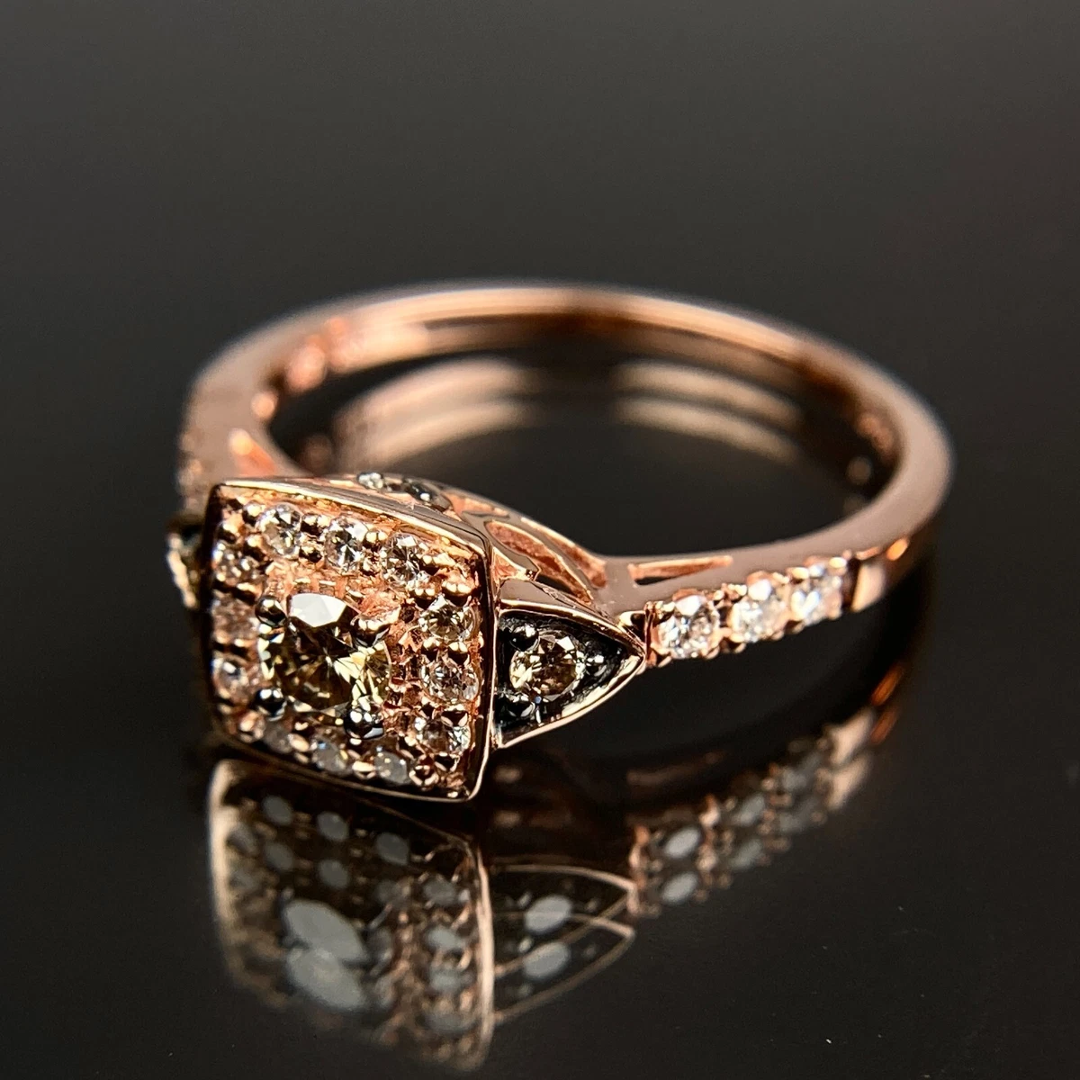 Rose gold levian chocolate diamond rings deals