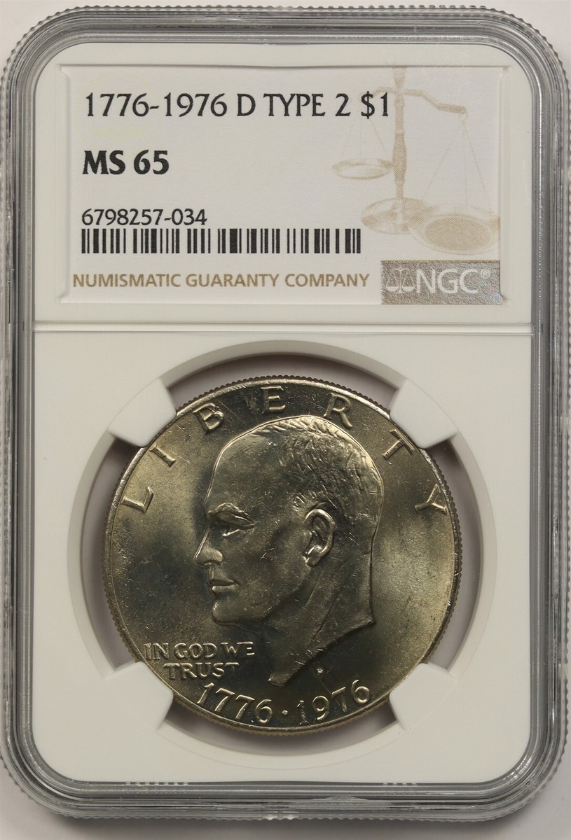 1976-D Type 2 $1 NGC MS 65 Eisenhower IKE Dollar | eBay
