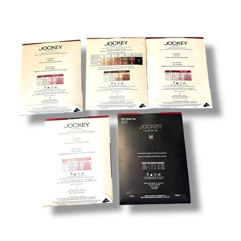 Conjunto de medias ultra transparentes vintage de control de pantimedias de jockey talla MT negro caramelo Foto 2 de 2