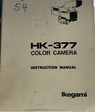 Ikegami HK 377 Complete Manuals