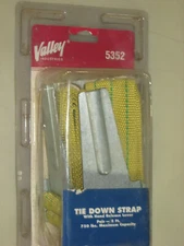 A Set of 2 TIE DOWN STRAPS, 5' x 1-3/4", 750lbs Capacity, VALLEY, # 5352