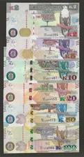 ZAMBIA 2 5 10 20 50 100 Kwacha 2021 2022, Full Set New Dates, Pack Fresh UNC.