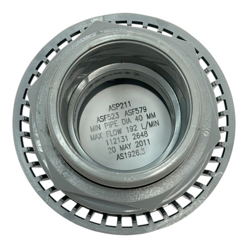 40mm Threaded with Back Nut Safety Suction Waterco ASP211 GREY - Picture 8 of 16