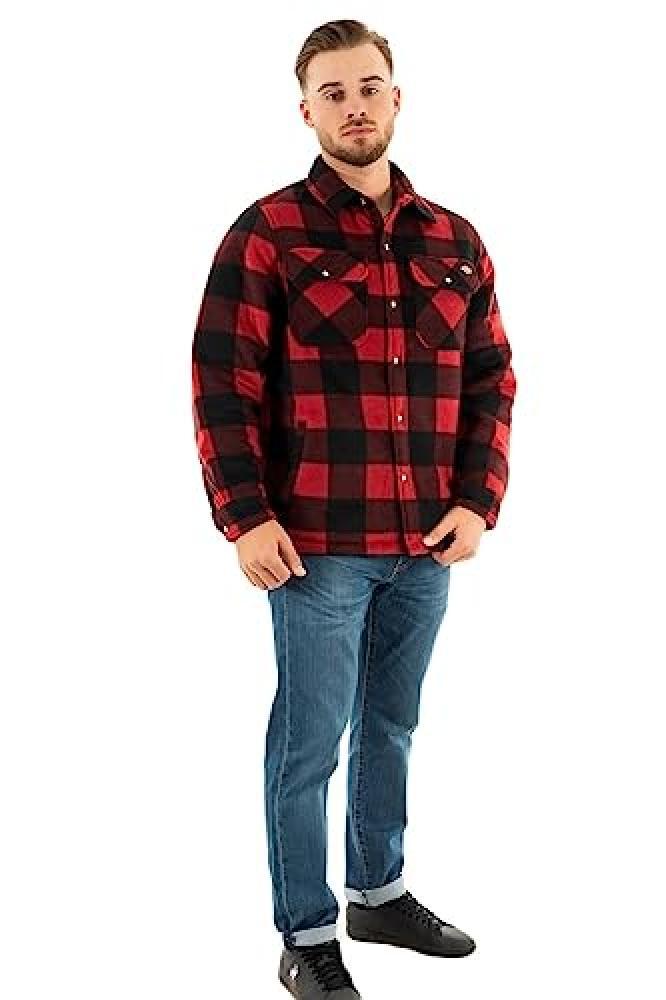 (TG. S) Dickies Portland Jacket, Outerwear Uomo, Rosso (Red), S - NUOVO