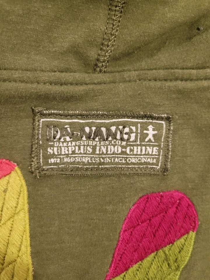 Chaqueta con Capucha Da Nang Para Mujer Talla XS Verde Paz Excedente Militar Bordada Foto 3 de 4