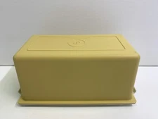 Vintage Tupperware Butter Dish Cheese Keeper Harvest Gold Retro Kitchen