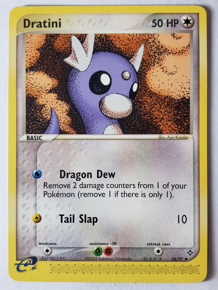 Dratini 26/97 VLP - EX Dragon Pokemon Card - Aya Kusube Art Dratini 26/97 VLP - EX Dragon Pokemon Card - Aya Kusube Art