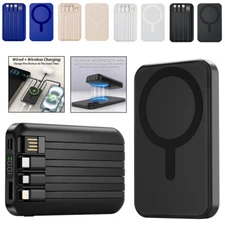 90000mAh 15W Wireless Magnetic Power Bank Fast Charger Portable External Battery