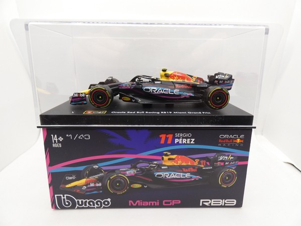 Oracle Red Bull Racing RB19 Sergio Perez #11 Miami GP 2023 1/43 Bburago F1-image
