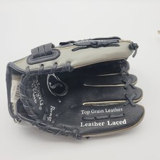 Spalding 18225 11 inch Baseball Glove Top Grain Leather Lace Black and Gray
