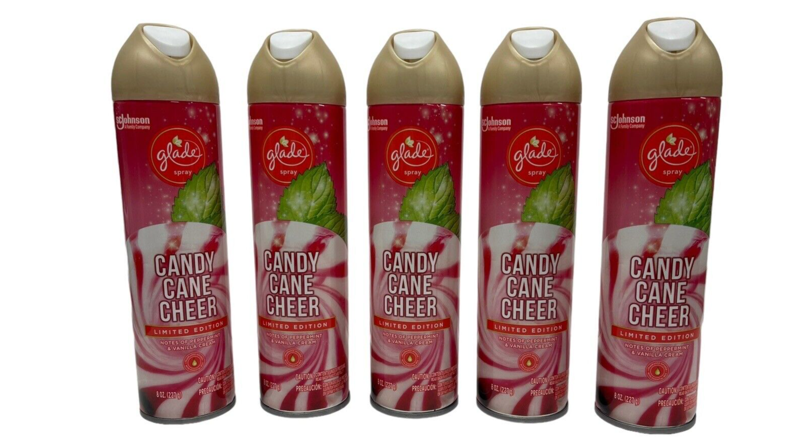Glade Candy Cane Cheer Holiday Limited Edition Air Freshener Spray 8 oz