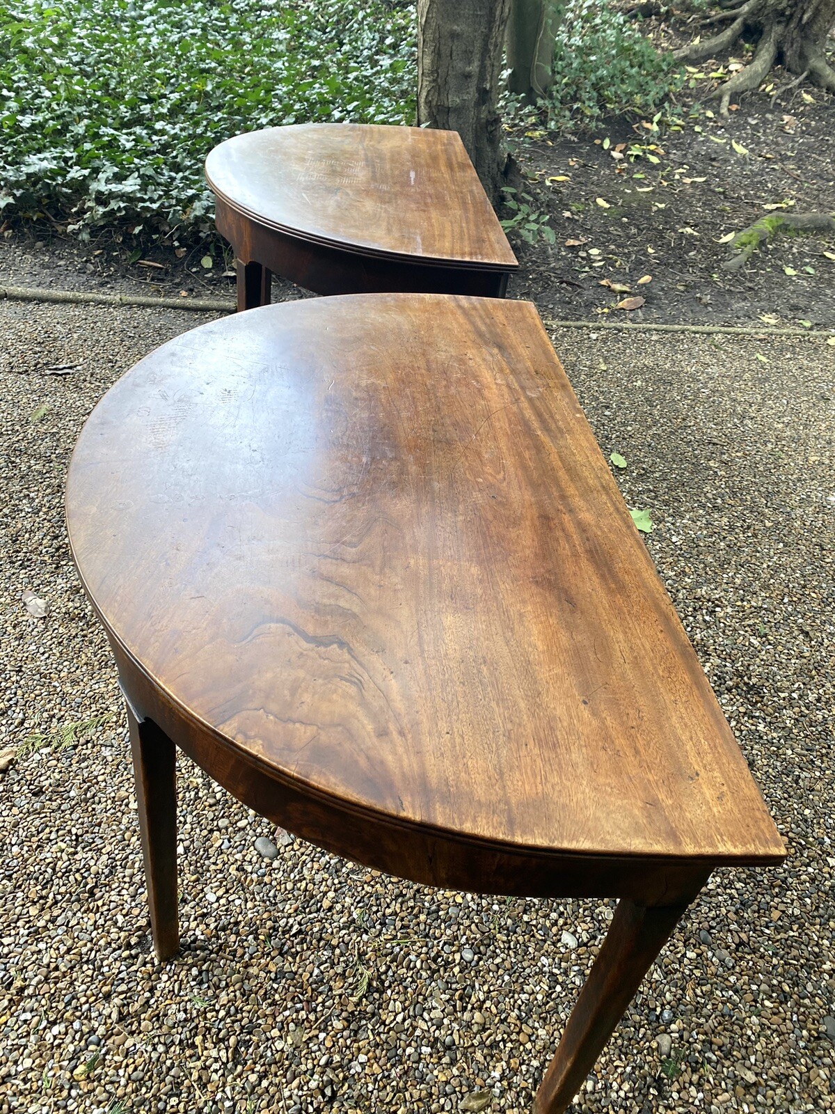 Antique II large Demi Lune Hall Tables eBay