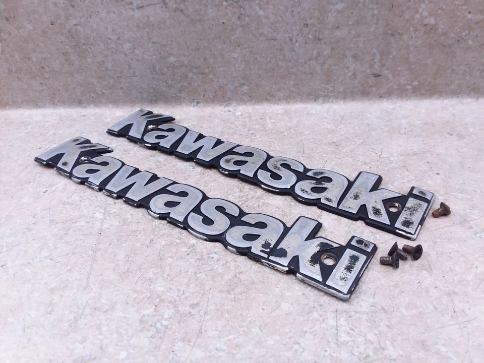 Par emblema tanque combustible gasolina Kawasaki 550 GPZ KZ KZ550-D GP-Z GPz550 1981 ANX-C49 Foto 3 de 4
