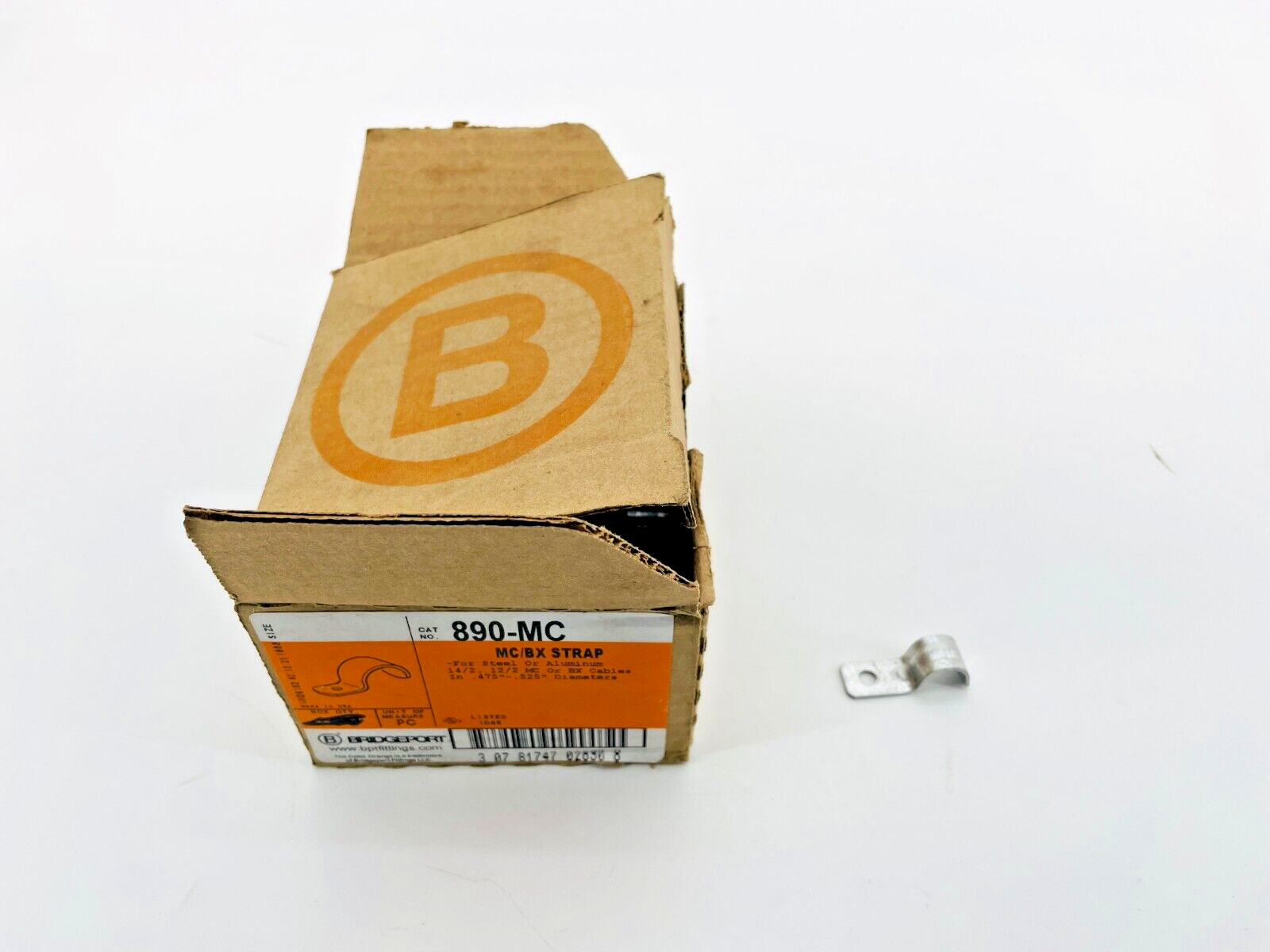 Box of 48 New Bridgeport 890-MC MC/BX Strap 14/2 12/2 Cable Size  