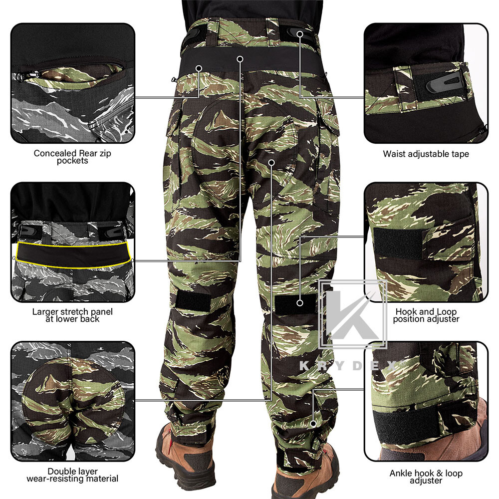 KRYDEX Gen3 Combat Trousers & Knee Pads Tactical Pants Tiger KRYDEX Gen3 Combat Trousers & Knee Pads Tactical Pants Tiger