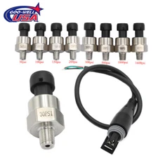 New 5V Fuel Pressure Transducer 100psi-1600Psi Fits for Oil Air Water