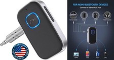 Receptor Bluetooth para coche, adaptador auxiliar para coche Bluetooth de 3,5 mm