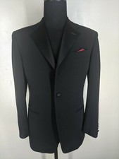 Mabro Made In Italy Super 100's Tuxedo 3 Btn 2 Vents Flat Front Pants 38 Reg