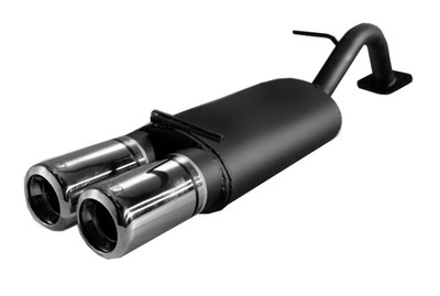 muffler for Toyota Yaris I Hatchback 1.3i 64kW 1999-2005 Double Round Tips 80mm
