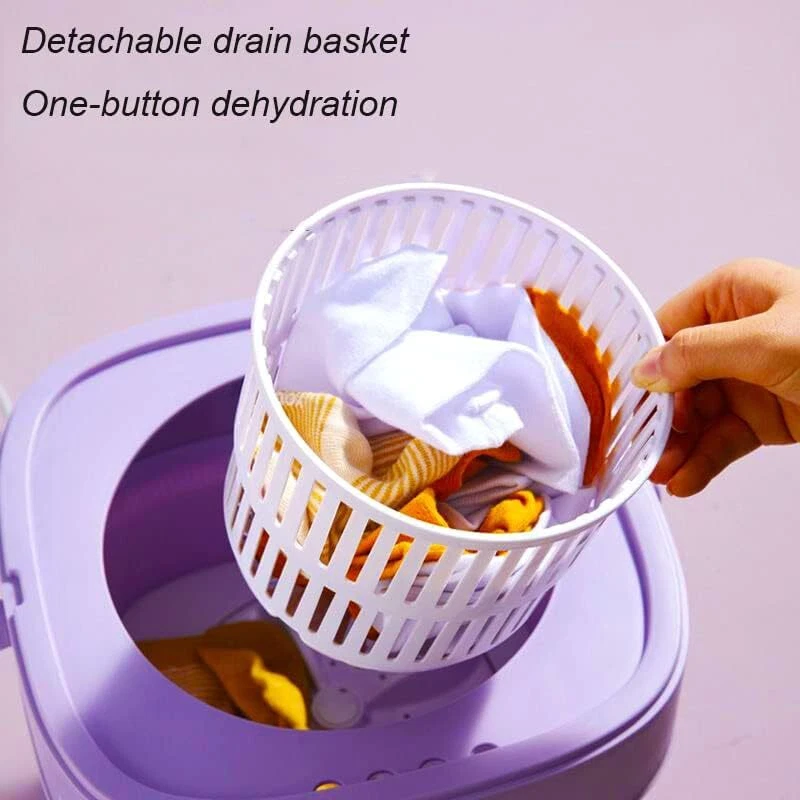 8L Portable Washing Machine Mini Washer Foldable Washer Spin Dryer Small Travel - Image 4 of 4