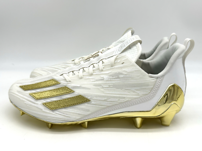 Adidas Adizero Men's Size 12.5 Football Cleats White Gold Metallic