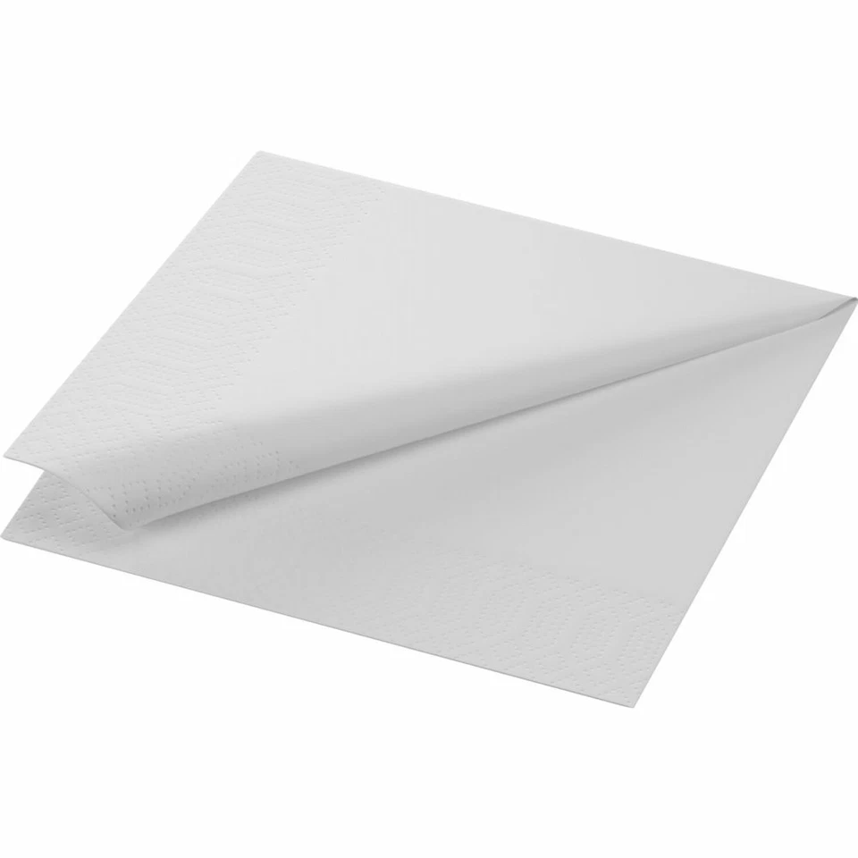 250 Duni Servietten weiss, 3-lag. 33x33cm Zelltuchservietten 314015