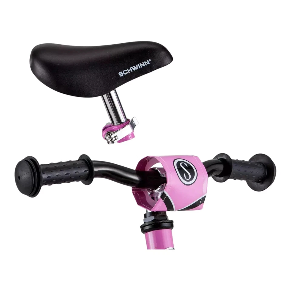 Schwinn S7117AZ 12" Balance Bike lightweight adjustable seat 2-yr+ Pink - Image 2 of 3