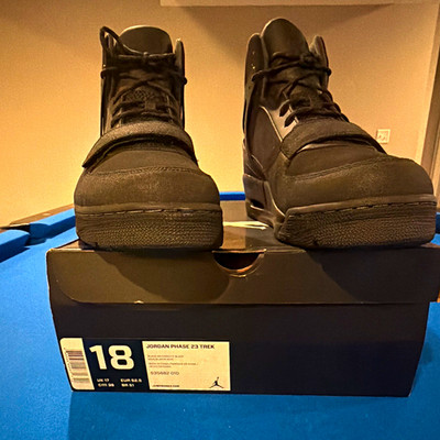 Jordan Phase 23 Trek Men s Black Mid Top Lace Up Athletic Sneaker 535682-010