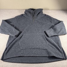 Nike Sweatshirt Womens Medium Gray Funnel Neck Kangaroo Pocket CU6178-010